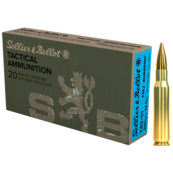 308 Win (7.62x51mm) 200gr FMJ Subsonic PPU Ammo Box (20 rds)