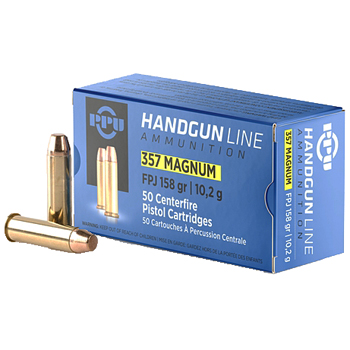 357 Mag 158gr FPJ PPU Ammo Box (50 rds)