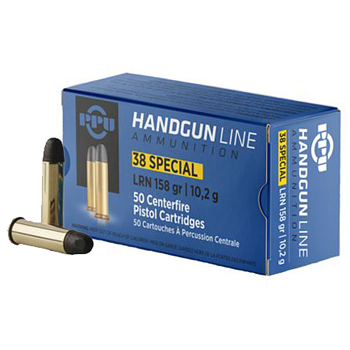 38 Special 158gr LRN PPU Ammo Box (50 rds)