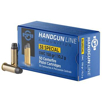38 Special 158gr SWC PPU Ammo Box (50 rds)