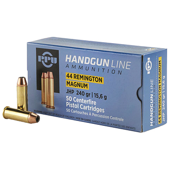 44 Remington Magnum 240gr JHP PPU Ammo Box (50 rds)
