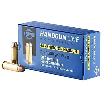 44 Remington Magnum 300gr SJFP PPU Ammo Box (50 rds)