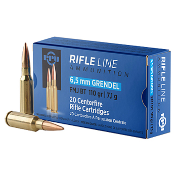 6.5 Grendel 110gr FMJBT PPU Ammo Box (20 rds)