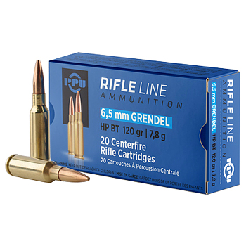 6.5 Grendel 120gr HPBT PPU Ammo Box (20 rds)