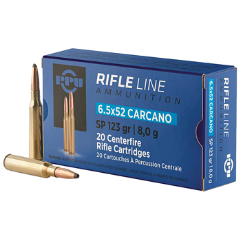 6.5x52 Carcano 123gr SP PPU Ammo Box (20 rds)