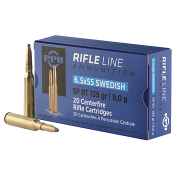 6.5x55mm Swedish 139gr SPBT PPU Ammo Box (20 rds)