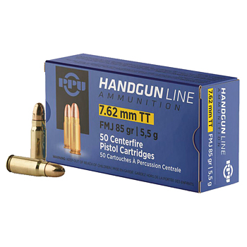 7.62mm Tokarev 85gr FMJ PPU Ammo Box (50 rds)
