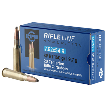 7.62x54r 150gr SPBT PPU Ammo Box (20 rds)