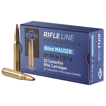 8mm Mauser (7.92x57mm) 196gr SP PPU Ammo Box (20 rds)