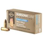 9mm Luger (9x19mm) 158gr FMJ PPU Subsonic Ammo Case (1000 rds)