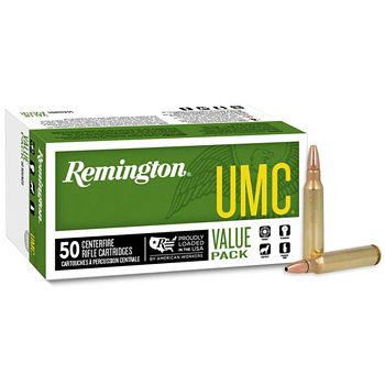 223 Remington (5.56x45mm) 55gr FMJ Remington UMC Ammo Box (50 rds)
