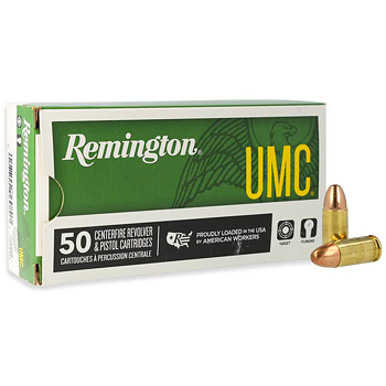 9mm Luger (9x19mm) 147gr FMJ Remington UMC Ammo Case (500 rds)