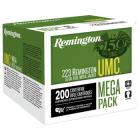 223 Remington (5.56x45mm) 55gr FMJ Remington UMC Ammo Box (200 rds)