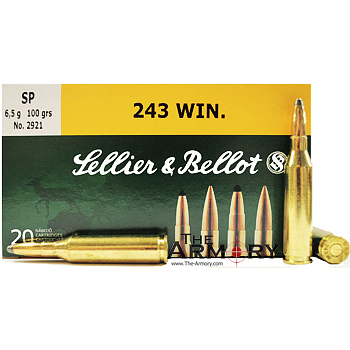 243 Winchester 100gr SP Sellier & Bellot Ammo Box (20 rds)