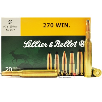 270 Winchester 150gr SP Sellier & Bellot Ammo Case (400 rds)
