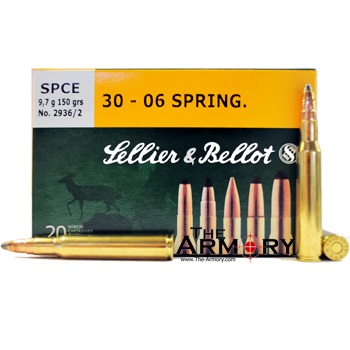 30-06 Springfield 150gr SPCE Sellier & Bellot Ammo Case (400 rds)