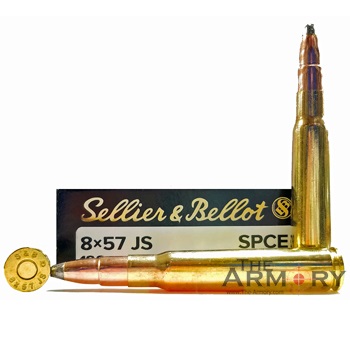 8mm Mauser (8x57 JS) 196gr SPCE Sellier & Bellot Ammo Box (20 rds)