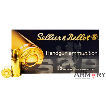 9mm Luger (9x19mm) 124gr FMJ Sellier & Bellot Ammo Battle Pack (500 rds)