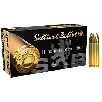 9mm Luger (9x19mm) 115gr JHP Sellier & Bellot Ammo Case (1000 rds)
