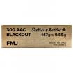300 AAC Blackout 147gr FMJ Sellier & Bellot Ammo Box (20 rds)