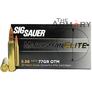 5.56x45mm 77gr OTM Match Sig Sauer Ammo Box (20 rds)