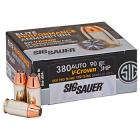 380 Auto (ACP) 90gr JHP V-Crown Sig Sauer Ammo Box (20 rds)