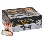 380 ACP (Auto) 90gr V-Crown JHP Sig Sauer Elite Performance Ammo Box (20 rds)