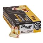 45 ACP (Auto) 230gr Elite Ball FMJ Sig Sauer Elite Performance Ammo Box (50 rds)