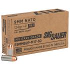 9mm NATO M17 124gr +P FMJ Sig Sauer Military Grade Ammo Box (50 rds)