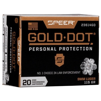 Buy This 9mm Luger (9x19mm) 115 gr GDHP Speer GoldDot Ammo for Sale