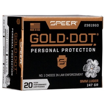 Buy This 9mm Luger (9x19mm) 147 gr GDHP Speer GoldDot Ammo for Sale