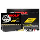 22LR 40gr Solid Match Target Wolf Ammo Box (50 rds)