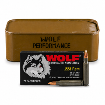 Buy This 223 Remington (5.56x45mm) 55 gr FMJ Wolf Ammo for Sale