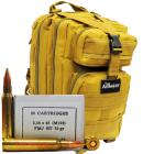 5.56x45mm 55gr FMJBT M193 PPU Ammo - 500rds in The Armory Tan Backpack