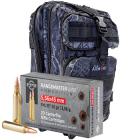 5.56x45 55gr FMJBT PPU Rangemaster Ammo - 500rds in The Armory Black Python Backpack