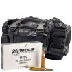 5.56x45 62gr FMJ M855 Wolf Ammo - 120rds in The Armory Black Python Range Bag
