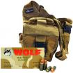 45 ACP 230gr FMJ Wolf MC Ammo - 200rds in The Armory Tan Shoulder Bag