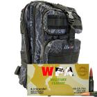 6.5 Grendel 100gr FMJ Wolf WPA MC Ammo - 500rds in The Armory Black Python Backpack