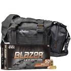 9mm Luger (9x19mm) 115gr FMJ CCI Blazer Brass Ammo - 350rds in The Armory Black Range Bag