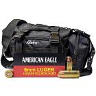 9mm 115gr FMJ American Eagle Ammo - 500rds in The Armory Black Range Bag
