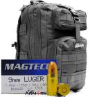 9mm 115gr FMJ Magtech Ammo - in The Armory Black Backpack