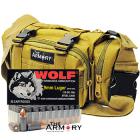 9mm 115gr FMJ Wolf Performance Ammo - 350rds in The Armory Tan Range Bag