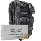 9mm Luger 115gr FMJ CCI Training Brass Ammo - 500rds in The Armory Black Python Backpack