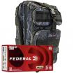 9mm 115gr FMJ Federal Champion Training Ammo - 1000rds in The Armory Black Python Backpack