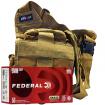 9mm 115gr FMJ Federal Champion Training Ammo - 350rds in The Armory Tan Shoulder Bag
