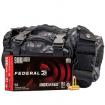 9mm 124gr FMJ Federal American Eagle Ammo - 500rds in The Armory Black Python Range Bag