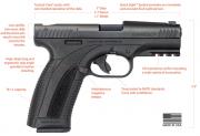  Caracal Enhanced F | Black | 9mm | Quick Sight System | Free Portable Pistol Safe 1
