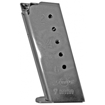 Kimber Solo Magazine | 9mm | 6rds | Stainless Steel