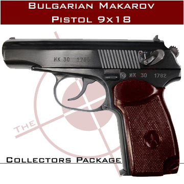 Collectors Arsenal Makarov, Bulgarian Pistol, 9x18mm, Black Grip