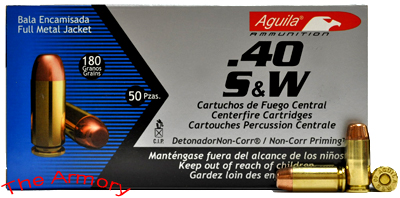 Buy This 40 S&W 180 gr FMJ Aguila Ammo for Sale